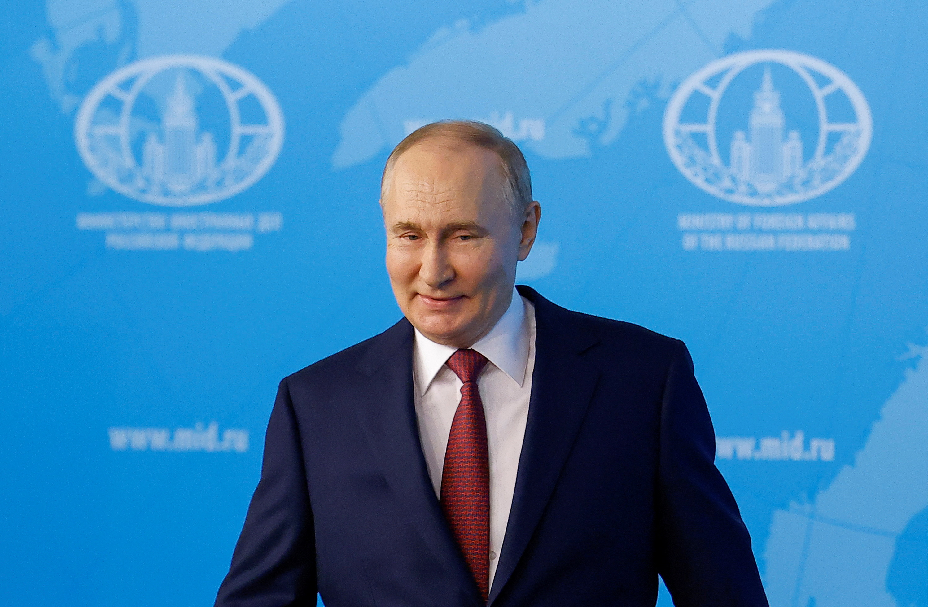 Russia's President Putin meets foreign ministry's leadership