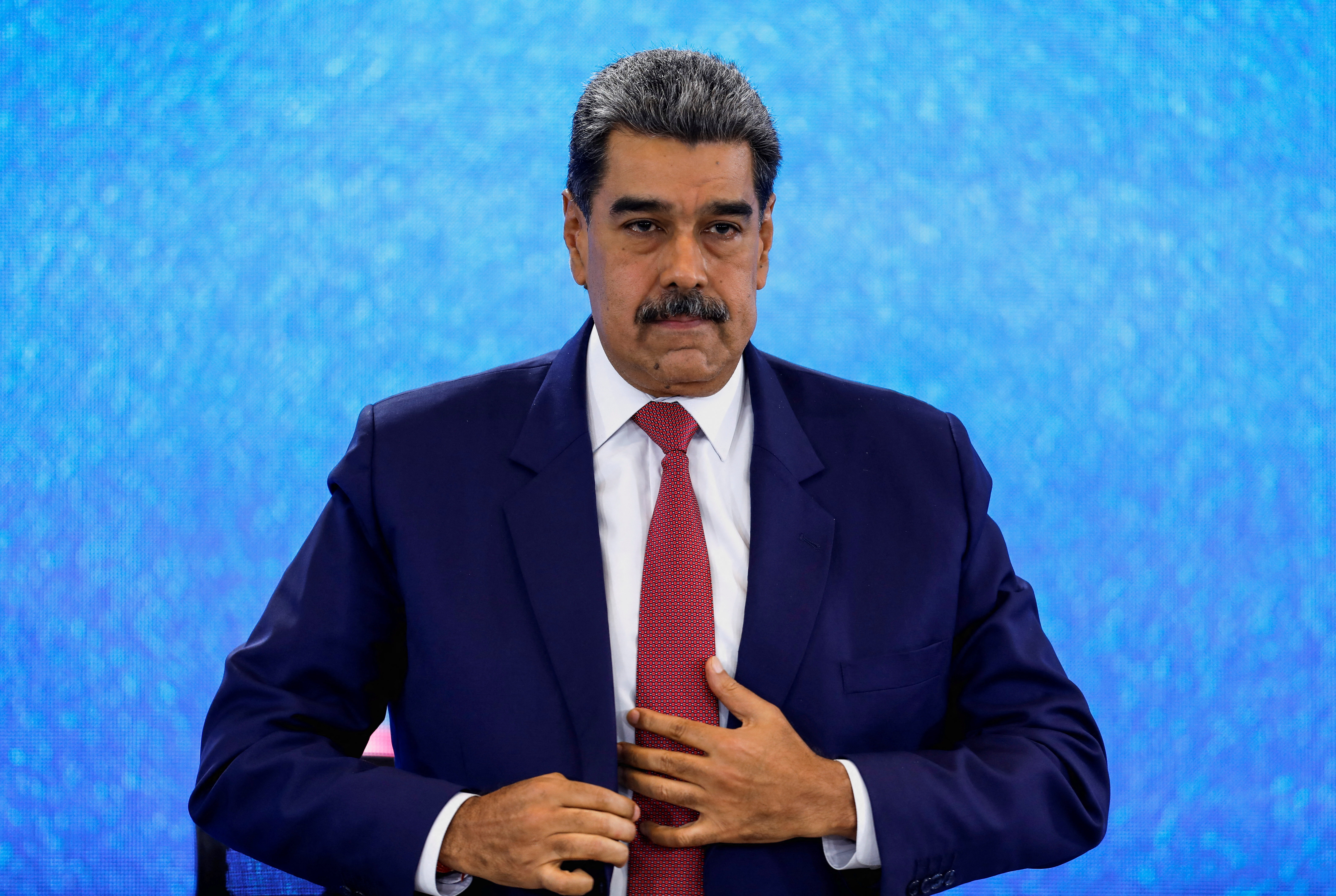Venezuela's President Nicolas Maduro holds a press conference, in Caracas