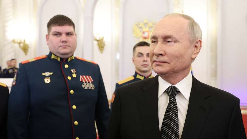 Russia's President Putin attends an awarding ceremony in Moscow
