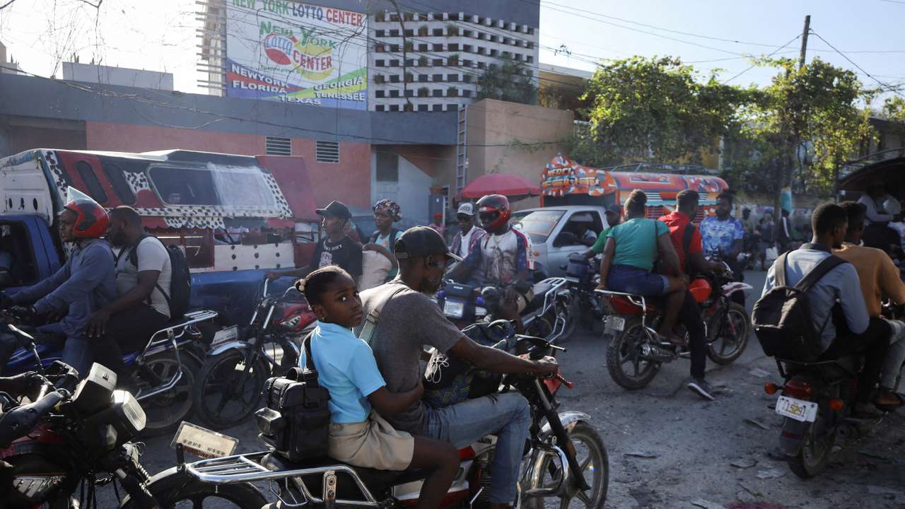 FILE PHOTO: Children return to school as the 2025-2026 academic year begins, in Port-au-Prince