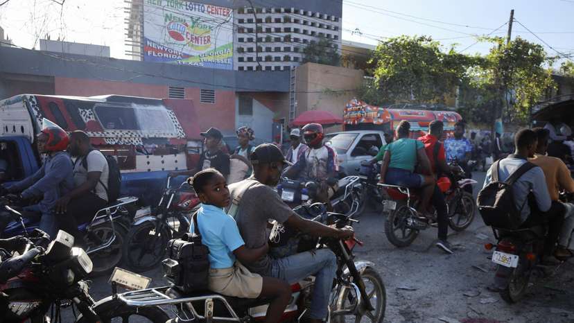 FILE PHOTO: Children return to school as the 2025-2026 academic year begins, in Port-au-Prince