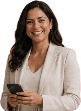 Pais olhando juntos para um celular