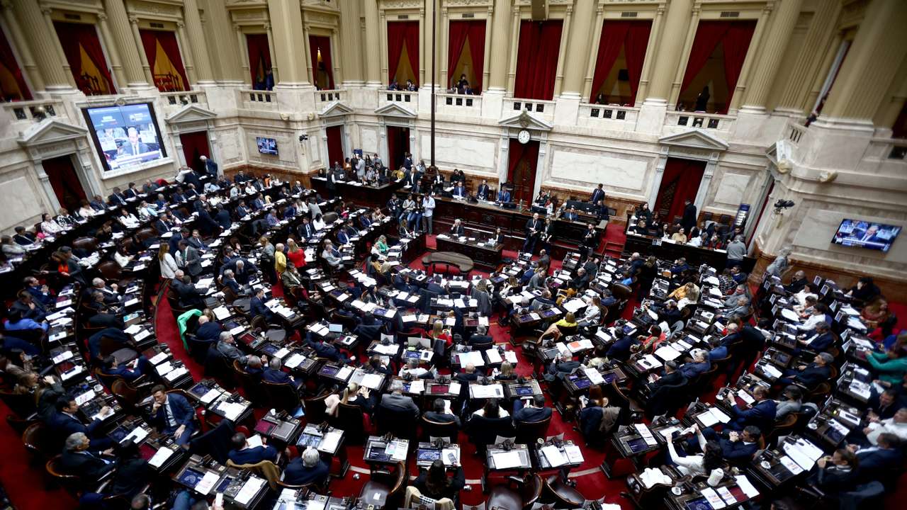 Members of Argentina's lower chamber vote on President Javier Milei's so-called 'Bases' bill, a mega- in Buenos Aires