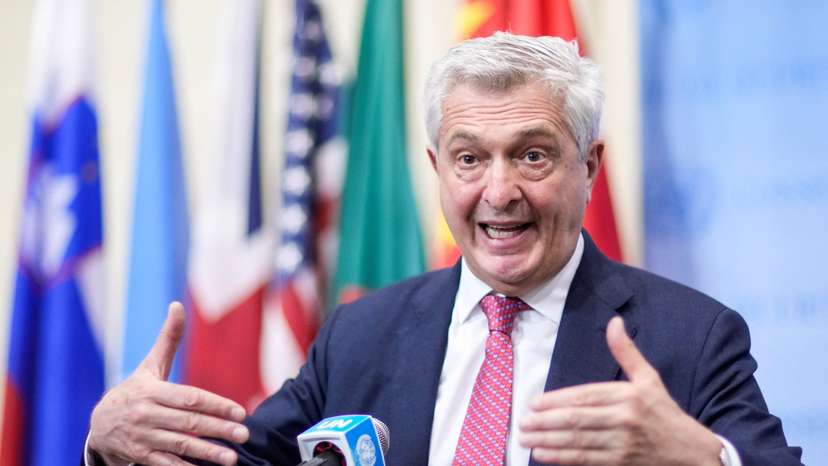 Filippo Grandi, United Nations High Commissioner for Refugees gives his remarks after attending a Security Council at U.N. Headquarters in New York
