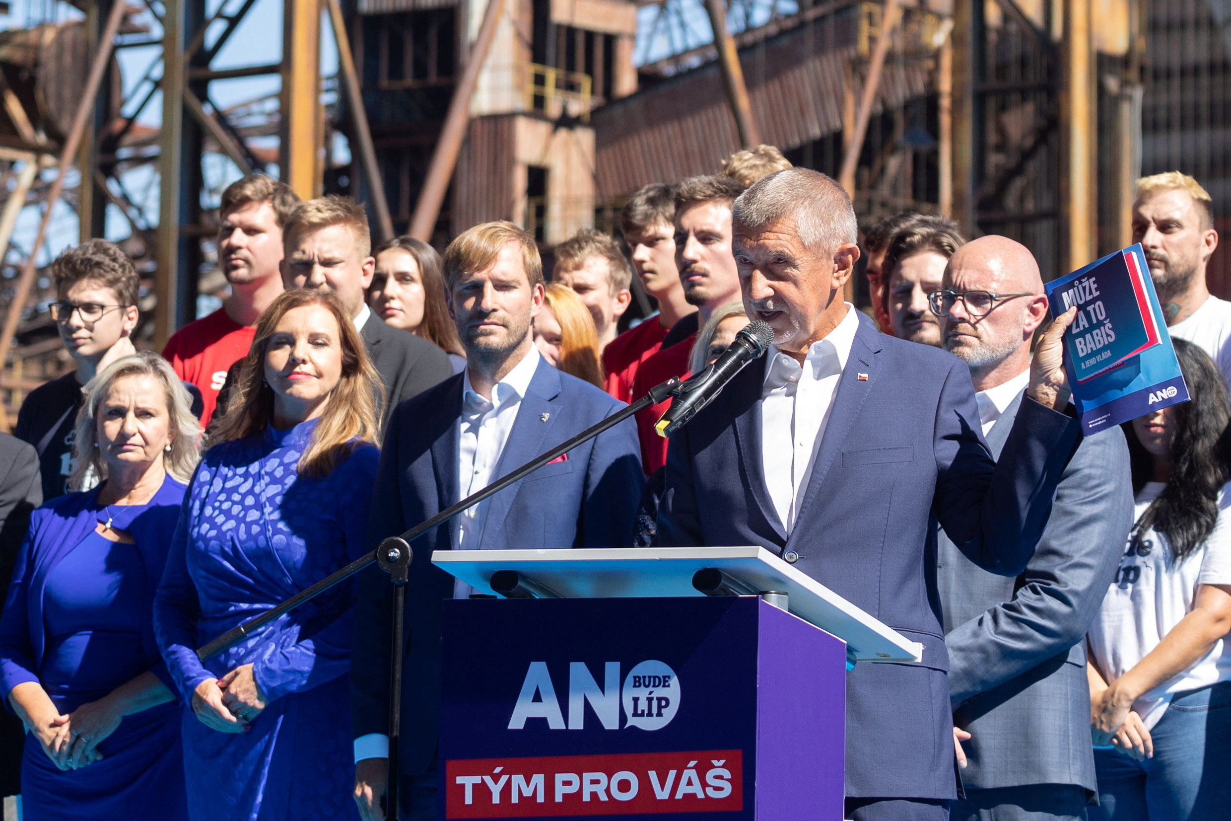 Andrej Babis during an alection campaign