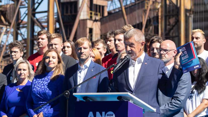Andrej Babis during an alection campaign