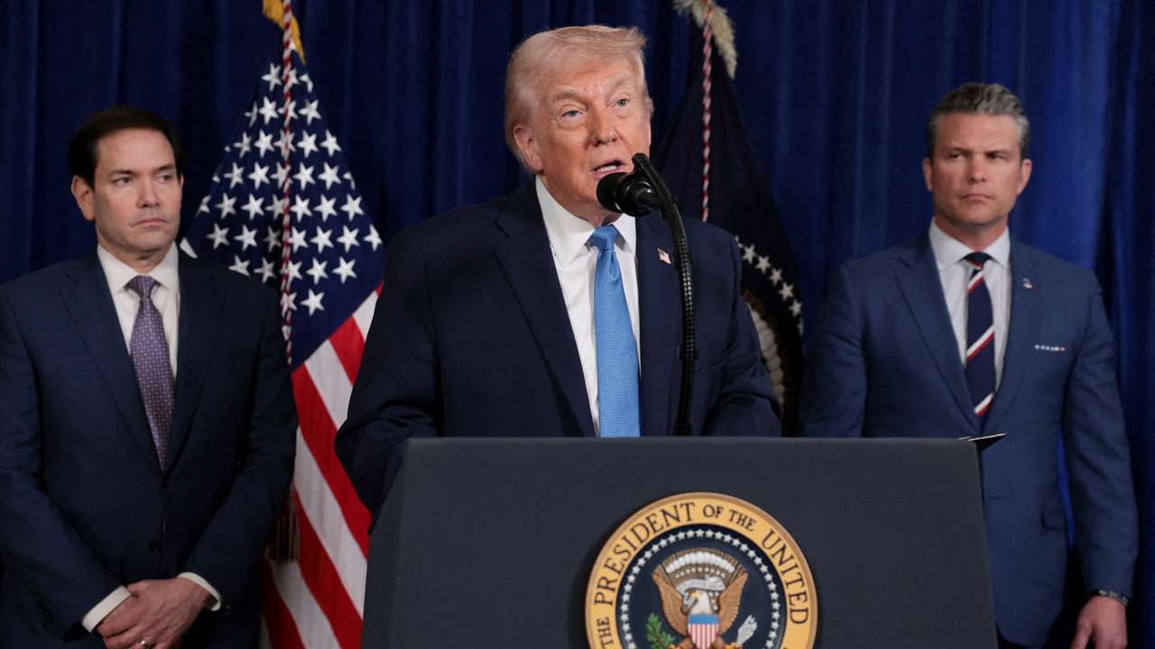 FILE PHOTO: U.S. President Trump holds press conference following U.S. military strike on Venezuela, in Palm Beach