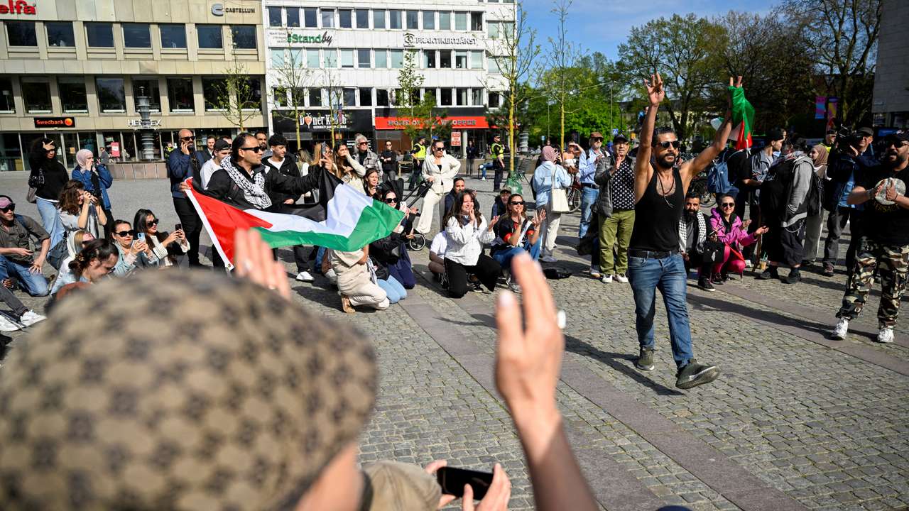 FILE PHOTO: Demonstration at Gustav Adolfs Torg in Malmo