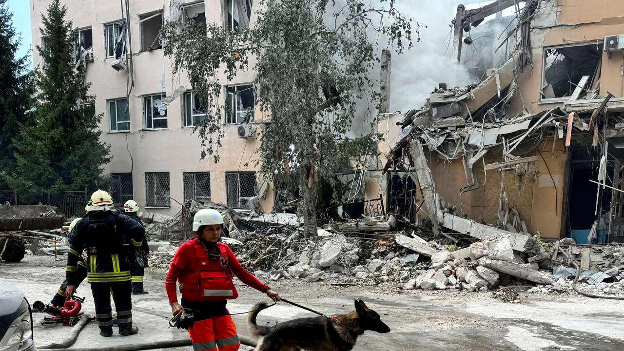Aftermath of a Russian missile attack in Kharkiv
