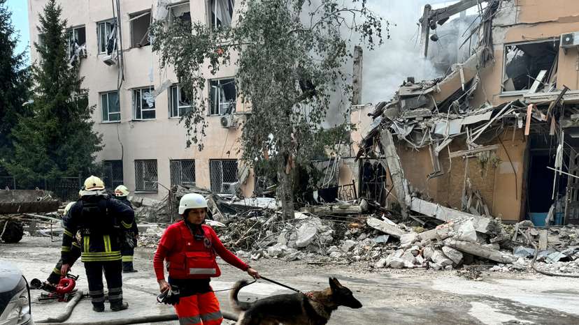 Aftermath of a Russian missile attack in Kharkiv