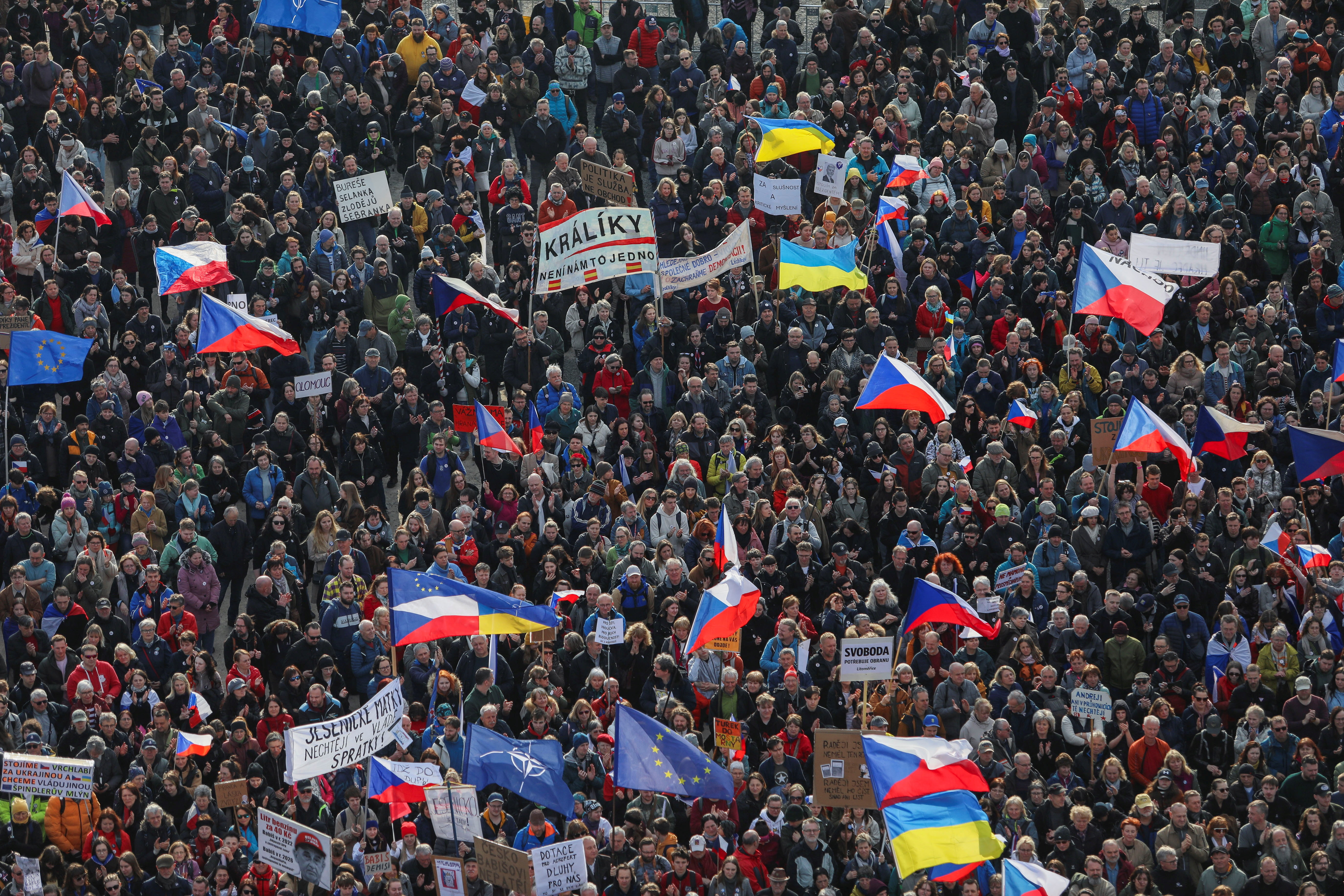 Anti-government protest rally in Prague