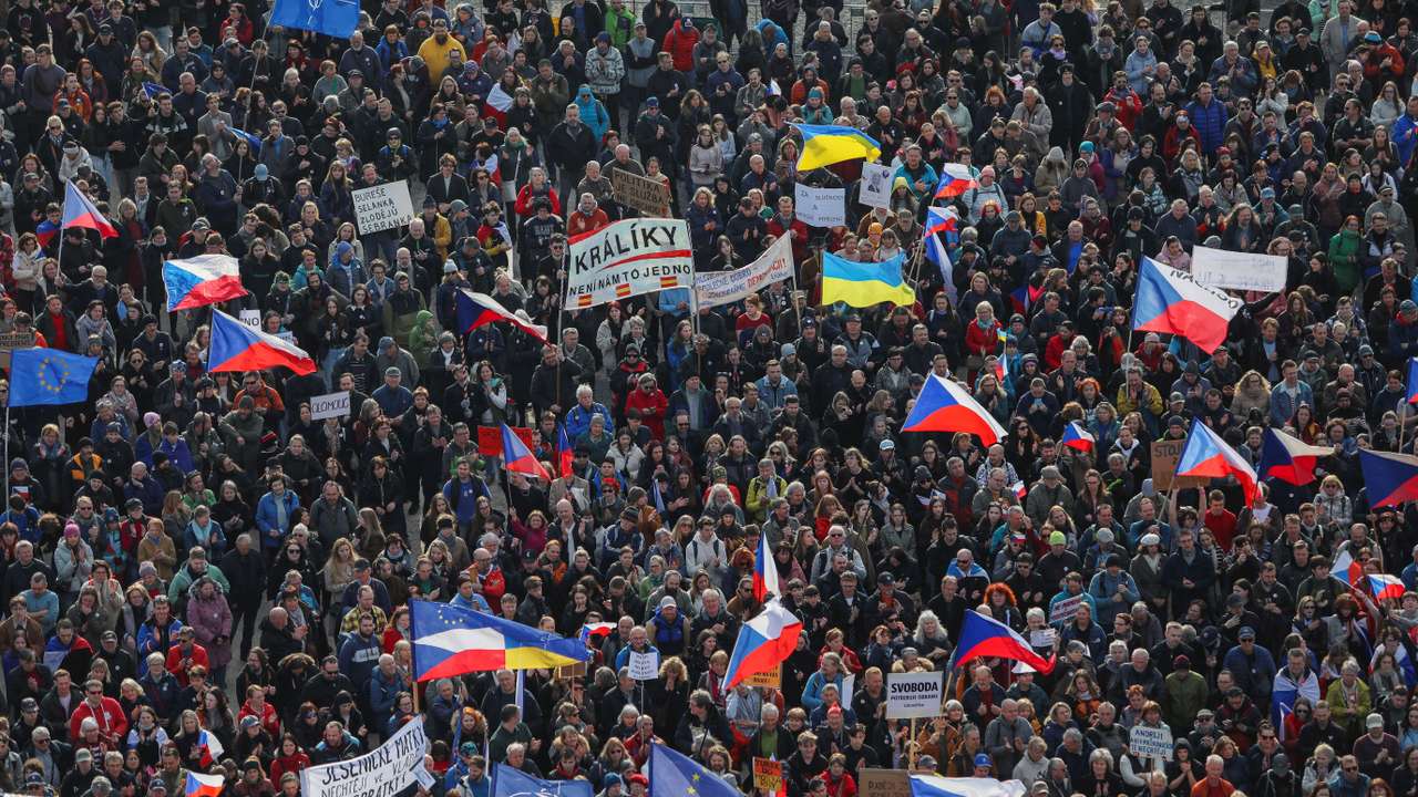 Anti-government protest rally in Prague