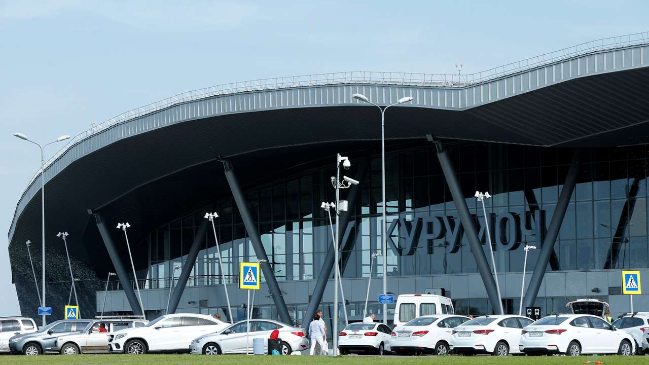 A new terminal of Kurumoch Airport is seen near Samara