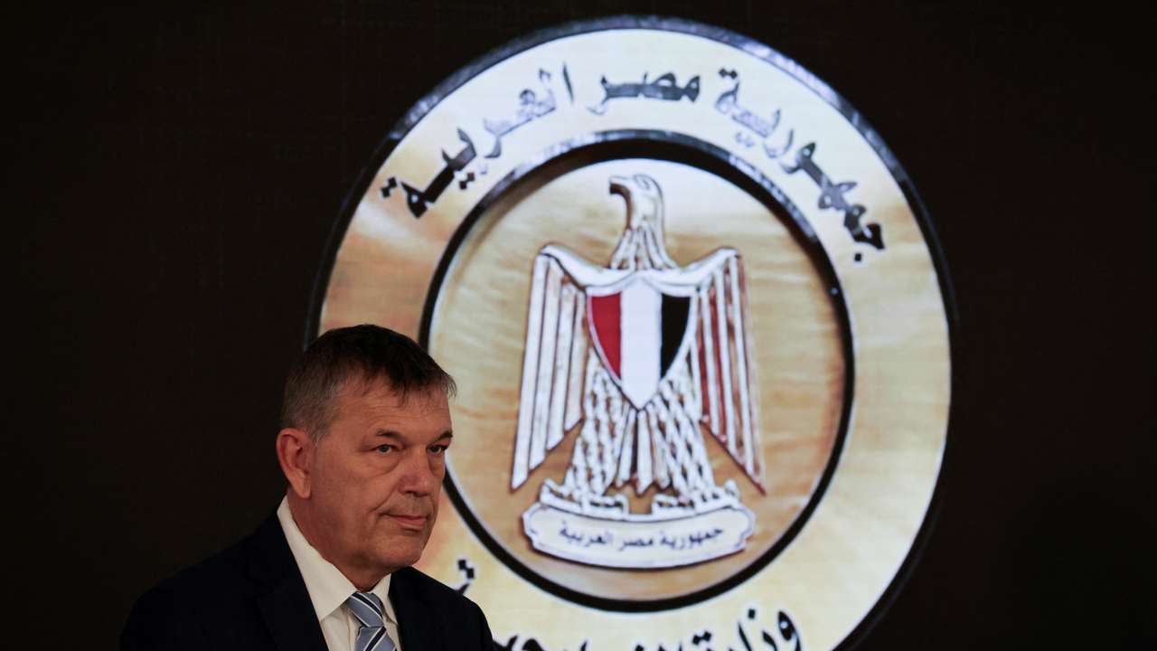 UNRWA Commissioner-General Philippe Lazzarini meets with Egyptian Foreign Minister Sameh Shoukry, in Cairo