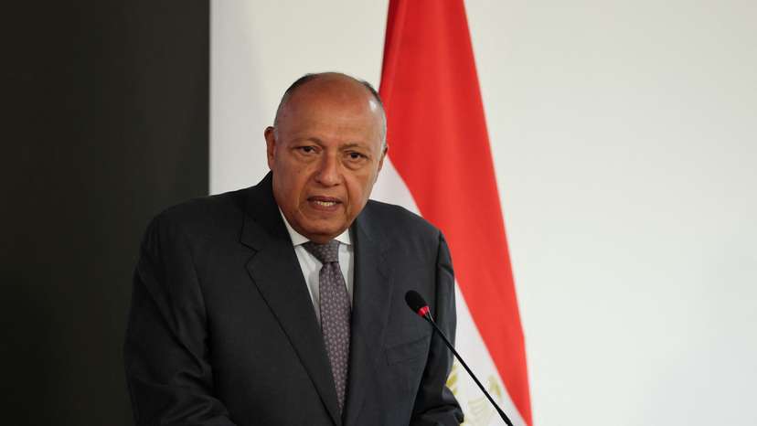 UNRWA Commissioner-General Philippe Lazzarini meets with Egyptian Foreign Minister Sameh Shoukry, in Cairo