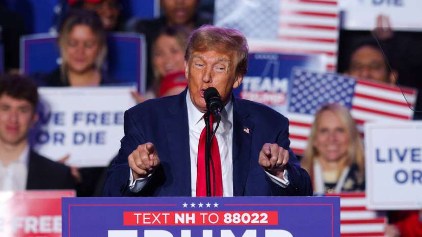 Republican presidential candidate and former U.S. President Donald Trump's rally in Durham