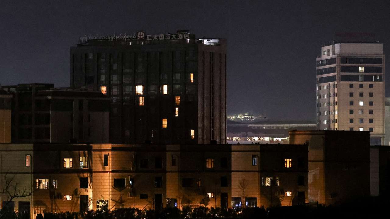 FILE PHOTO: A general view of Shwe Kokko city, a casino, entertainment and tourism complex, after Thailand cut electricity, internet and fuel supplies to five border areas in Myanmar