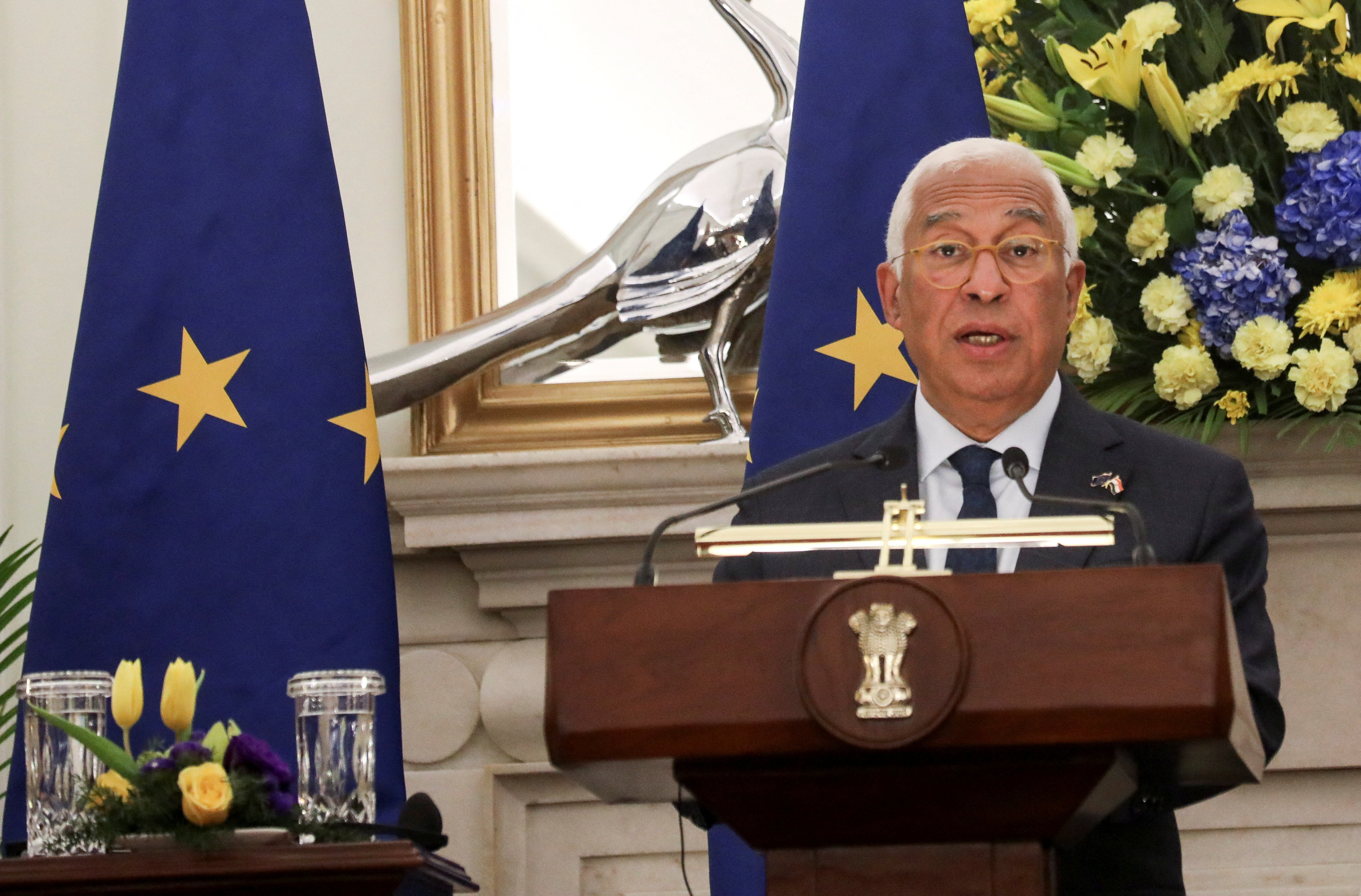 European Commission President von der Leyen and European Council President Costa visit India