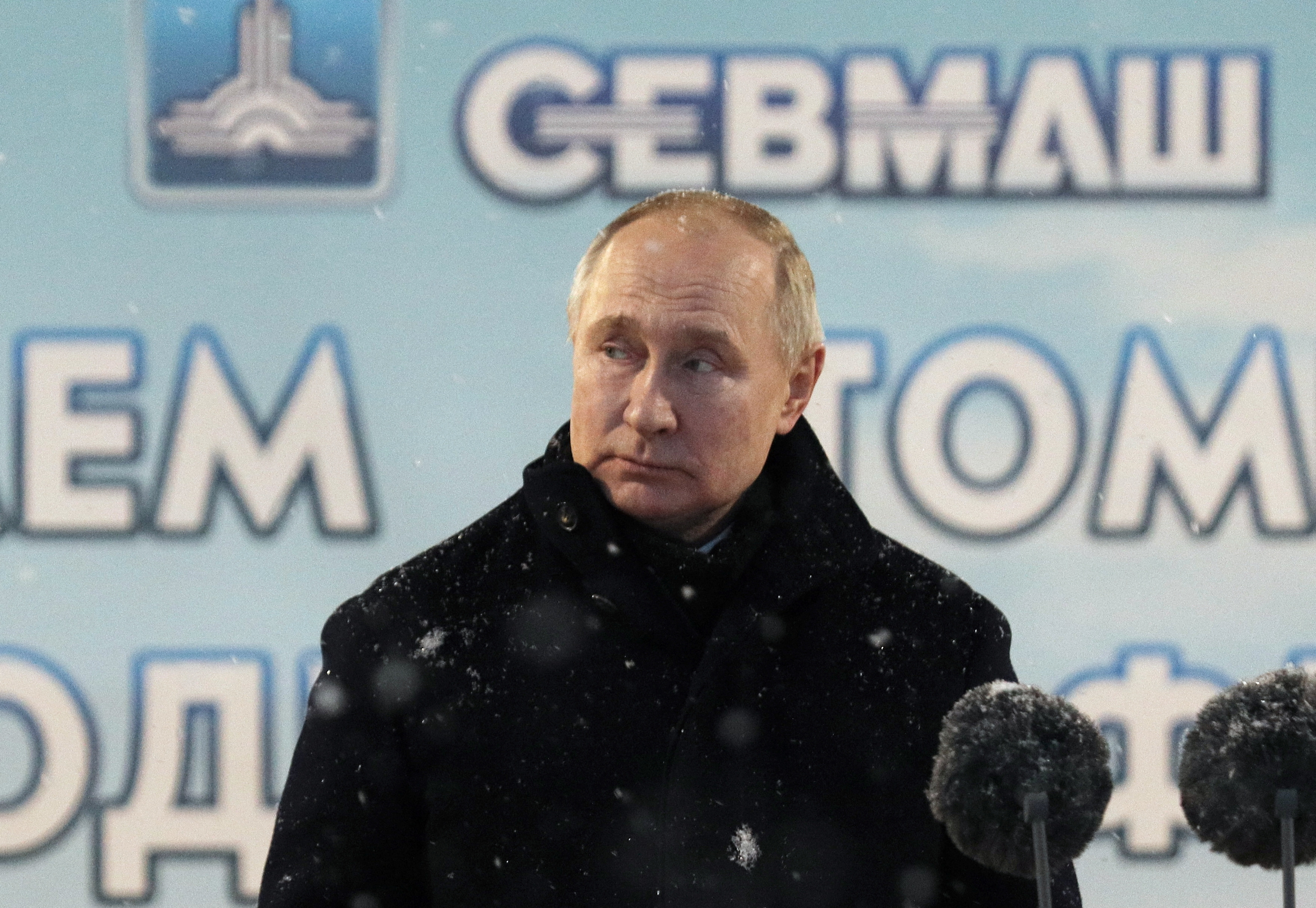 Russian President Vladimir Putin visits the naval base in the northern city of Severodvinsk