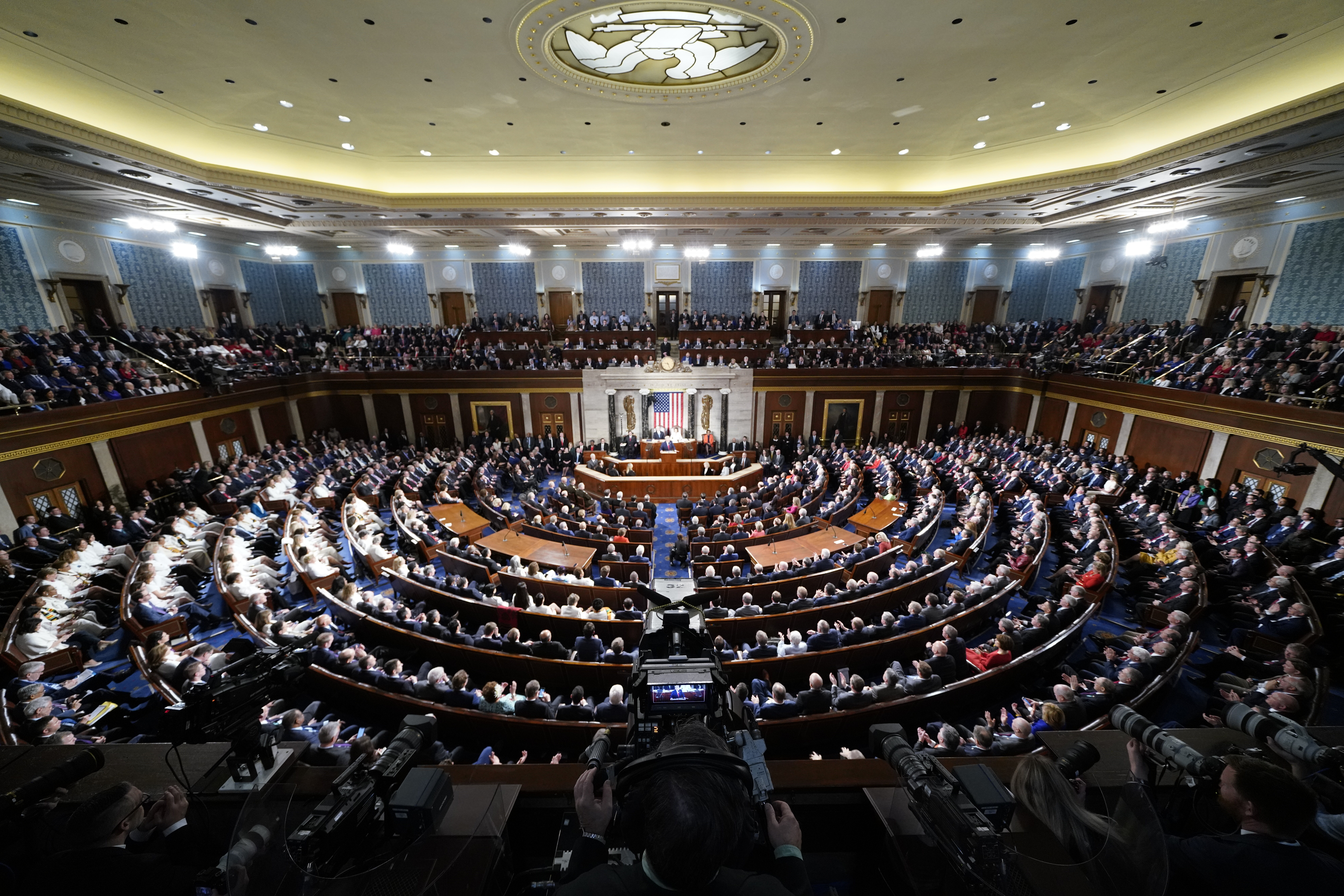 U.S. President Trump delivers the State of the Union address at the U.S. Capitol in Washington