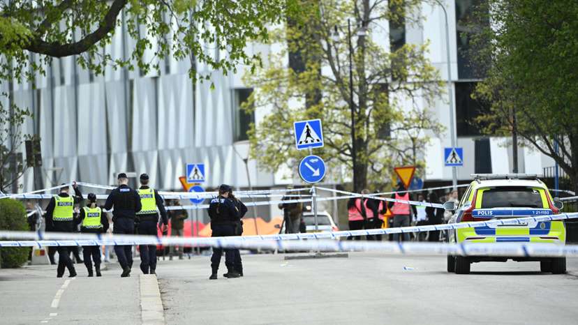 Several people injured after a series of loud bangs that indicated gunfire, in Uppsala