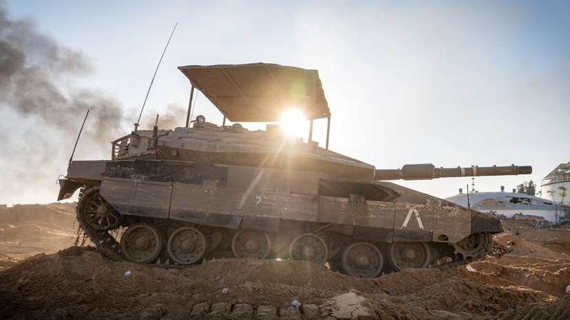Israeli soldiers operate in Gaza Strip
