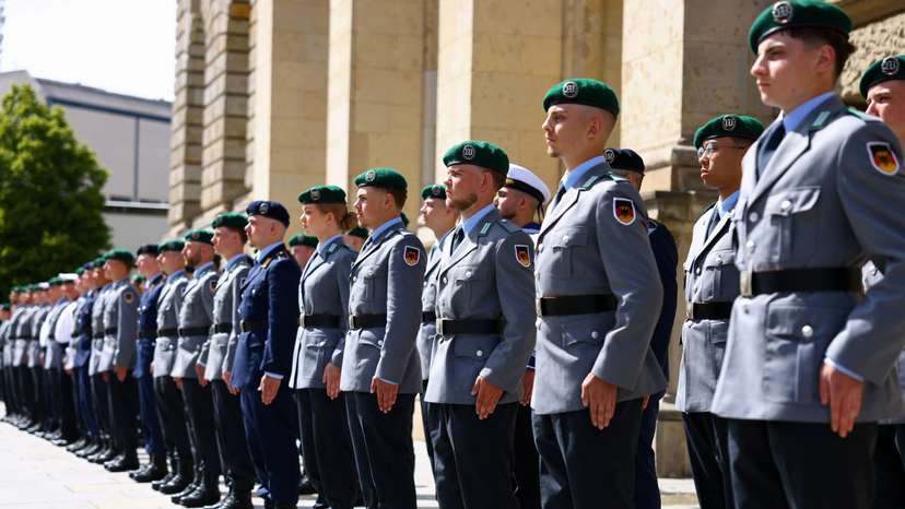 Swearing-in ceremony for new recruits of the German armed forces Bundeswehr, in Berlin