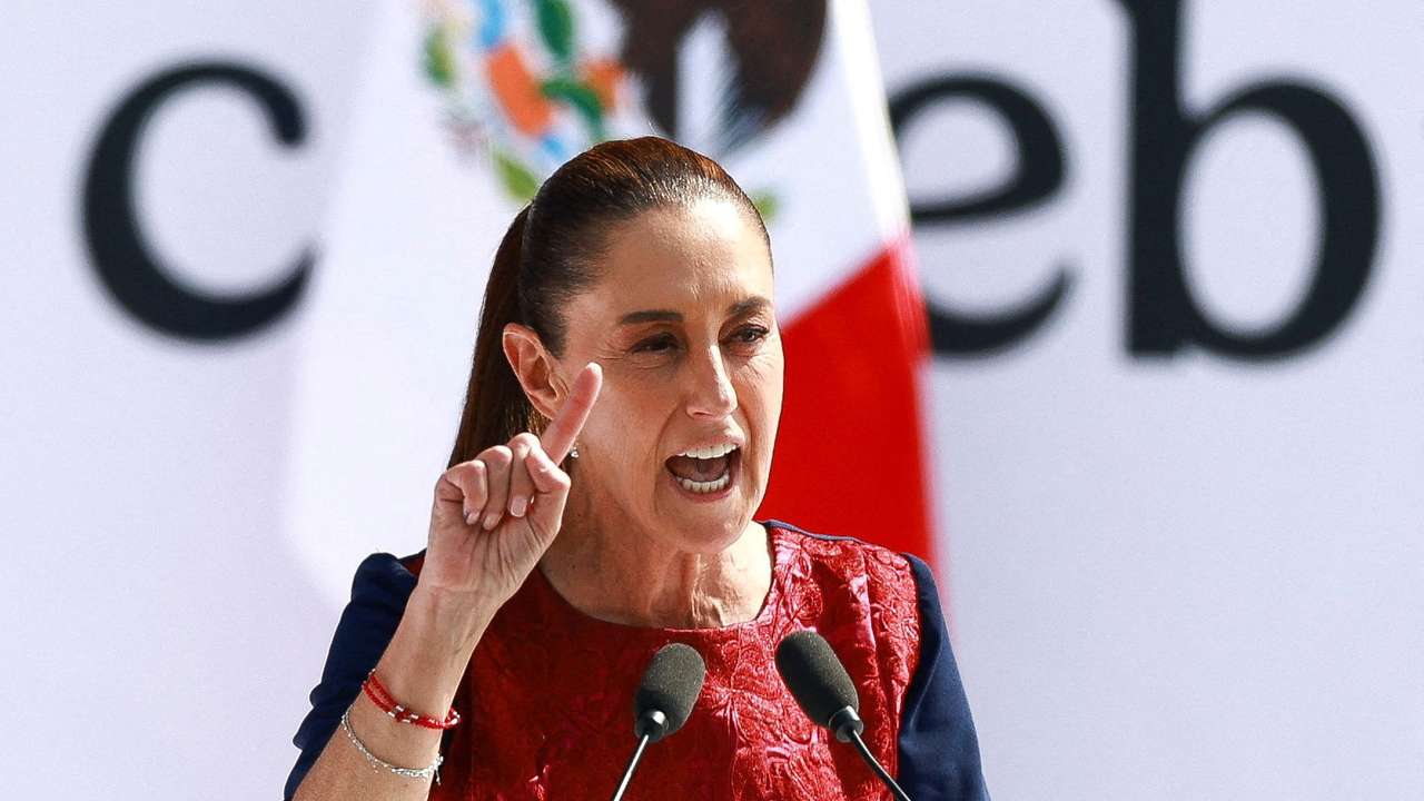 FILE PHOTO: Mexico's President Sheinbaum marks 7 years since her party, Morena came to power