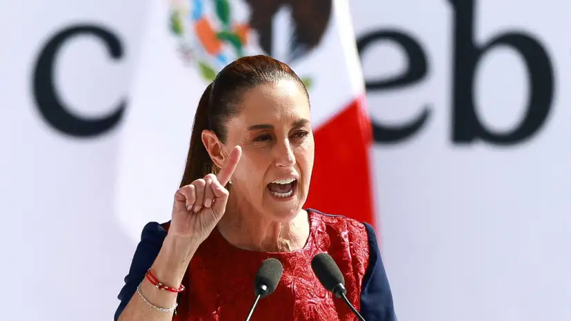 FILE PHOTO: Mexico's President Sheinbaum marks 7 years since her party, Morena came to power