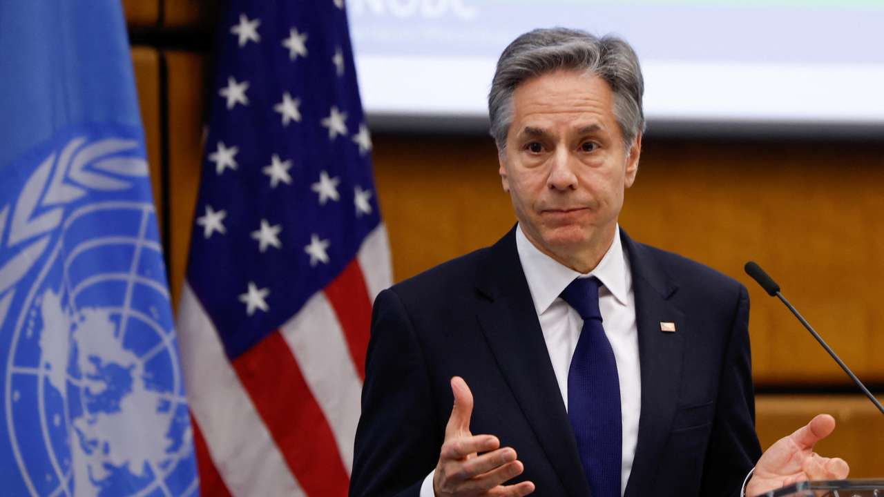 U.S. Secretary of State Antony Blinken delivers remarks at the 67th Session of the UN Commission on Narcotic Drugs at Vienna