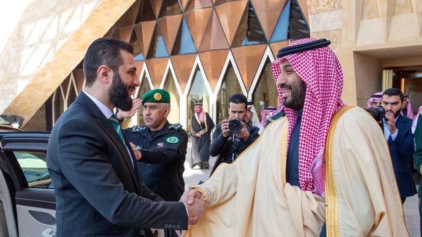 Syria's newly appointed president for a transitional phase Ahmed al-Sharaa visits Riyadh