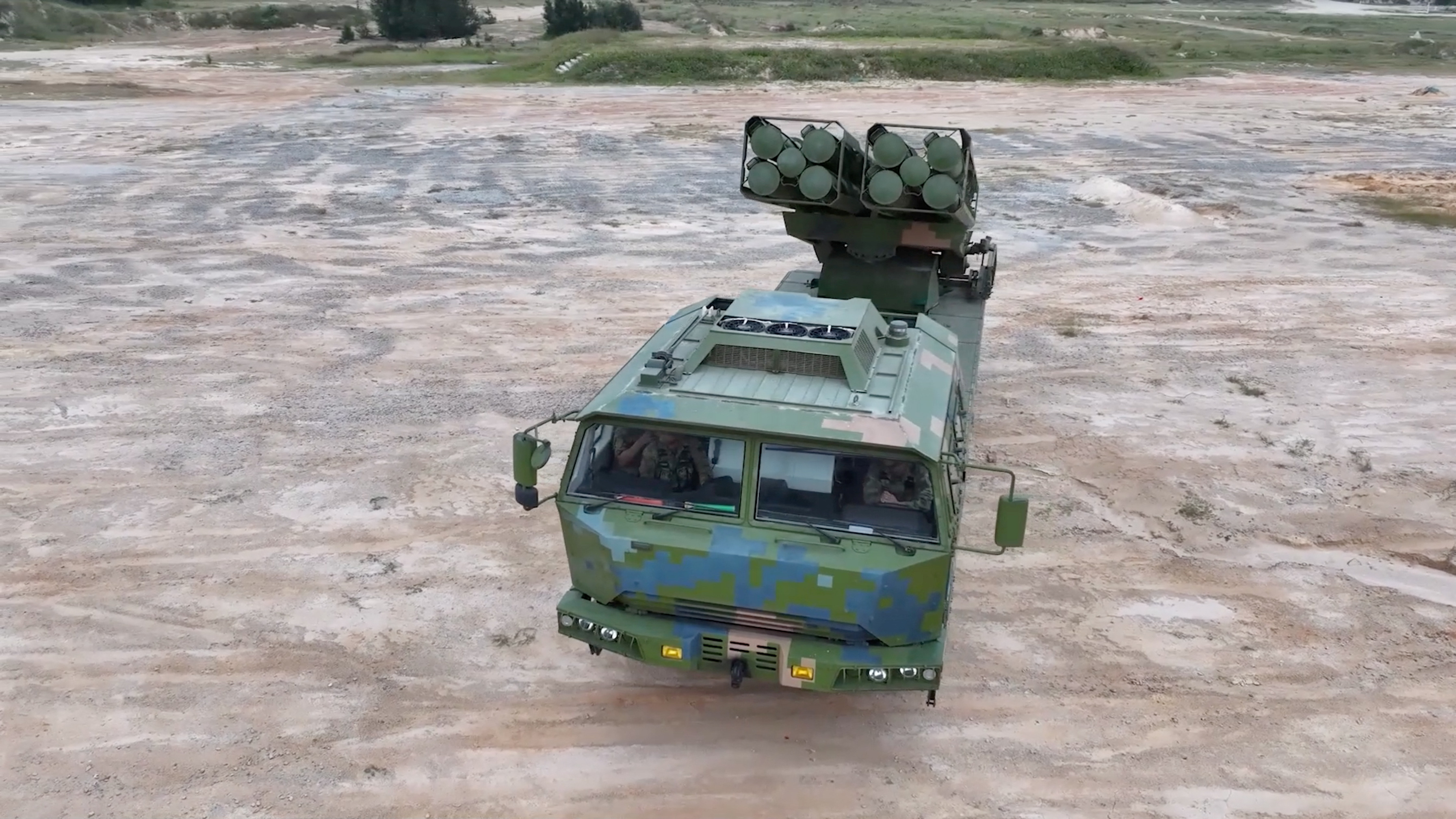 PLA members takes part in the "Joint Sword-2024B" military drills