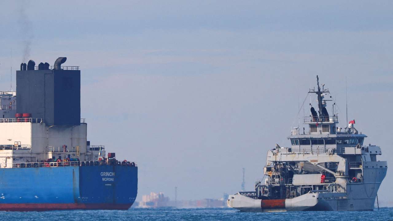 FILE PHOTO: French navy diverts suspected Russian shadow fleet tanker to Marseille-Fos port