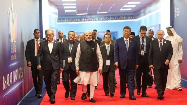 O primeiro-ministro da Índia, Narendra Modi, recebeu líderes como os presidentes Xi Jinping, da China, e Vladimir Putin, da Rússia.