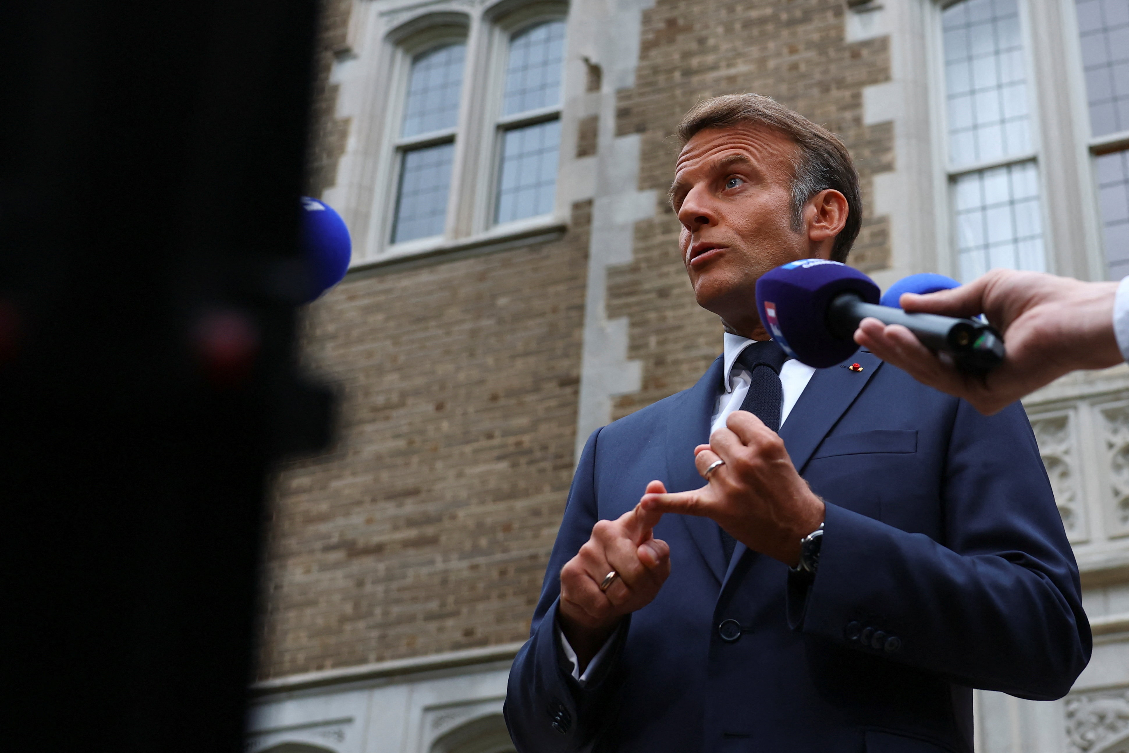 French President Emmanuel Macron visits Washington