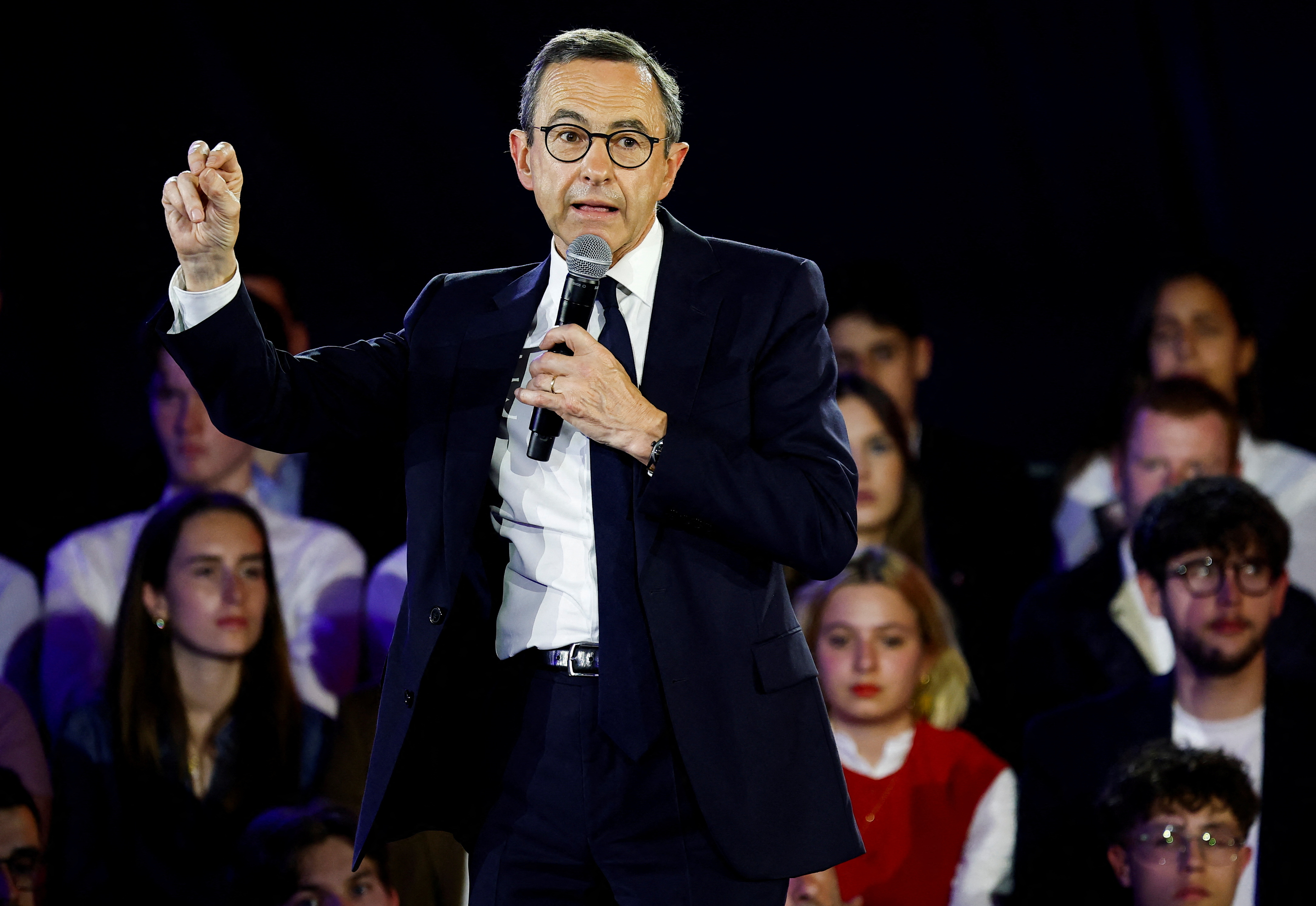 End-of-campaign rally for the presidency of the Les Republicains (LR) party in Boulogne-Billancourt