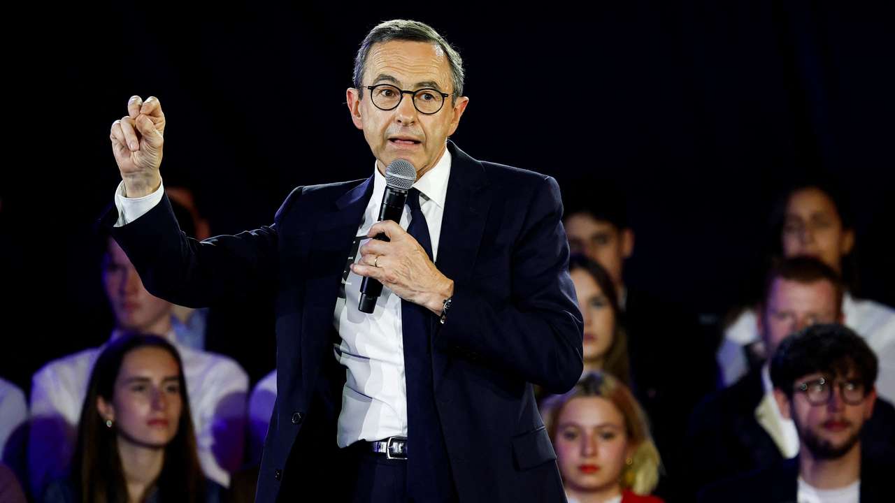 End-of-campaign rally for the presidency of the Les Republicains (LR) party in Boulogne-Billancourt