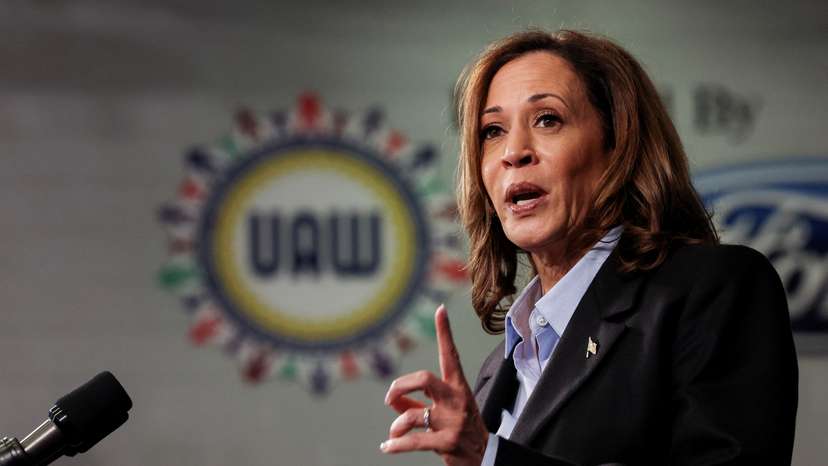 Democratic presidential nominee Kamala Harris campaigns in Detroit