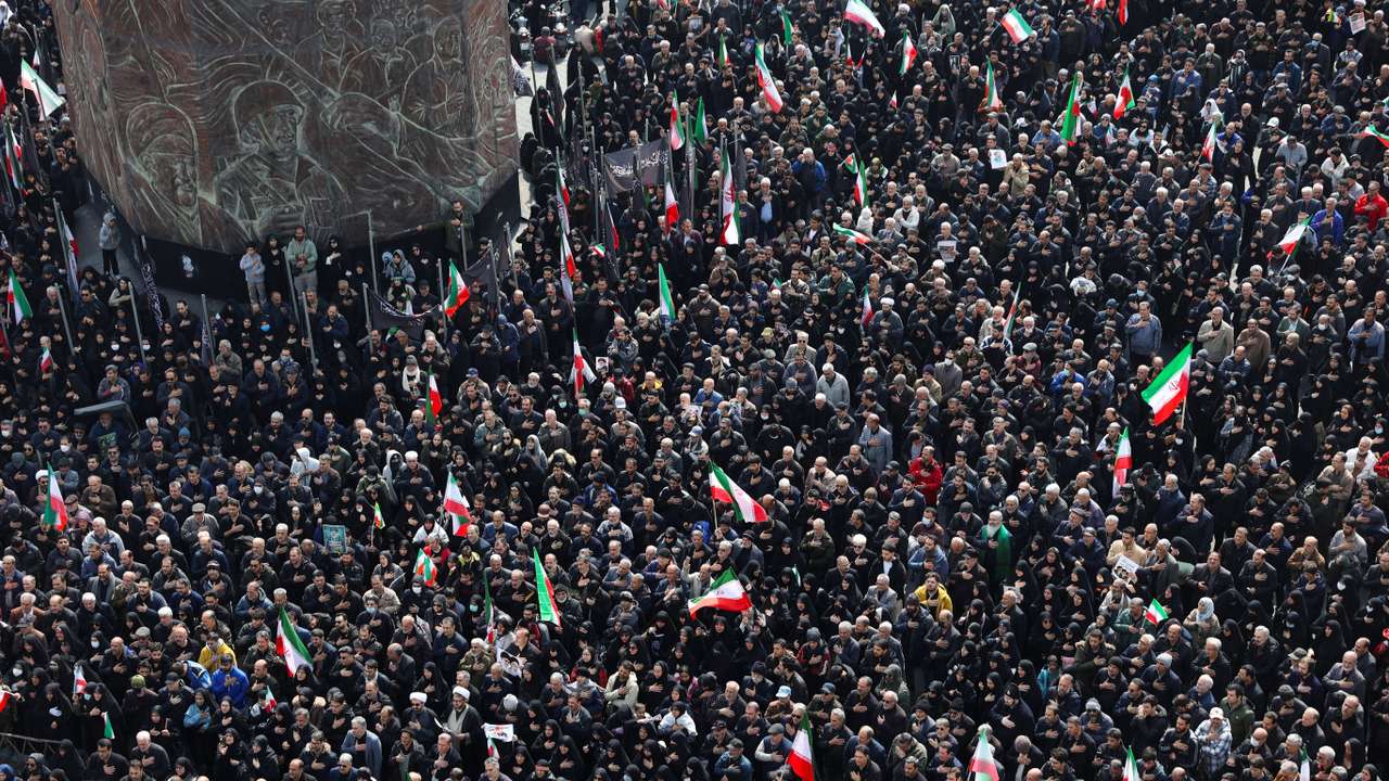 Funeral ceremony for the Iranian military commanders who were killed in strikes, amid the U.S.-Israeli conflict with Iran