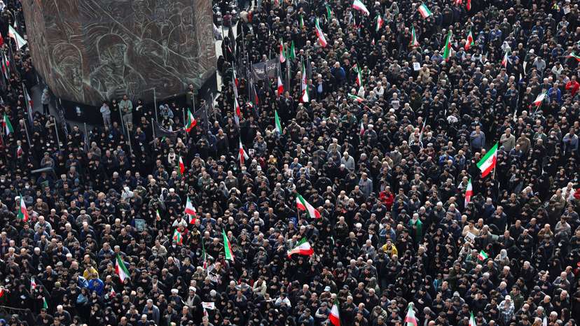 Funeral ceremony for the Iranian military commanders who were killed in strikes, amid the U.S.-Israeli conflict with Iran