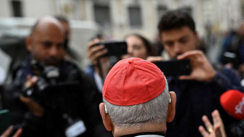Cardinals arrive to the Vatican for a general congregation meeting