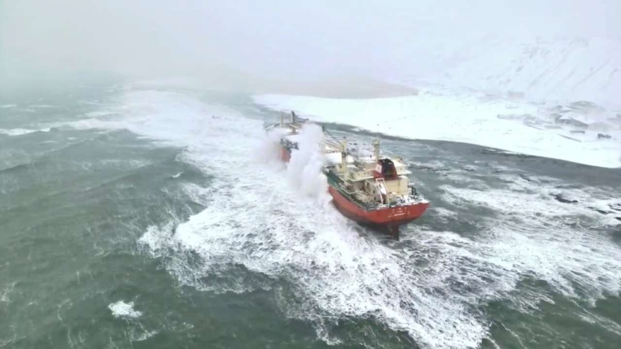 Chinese cargo ship runs aground off Russia's Sakhalin Island