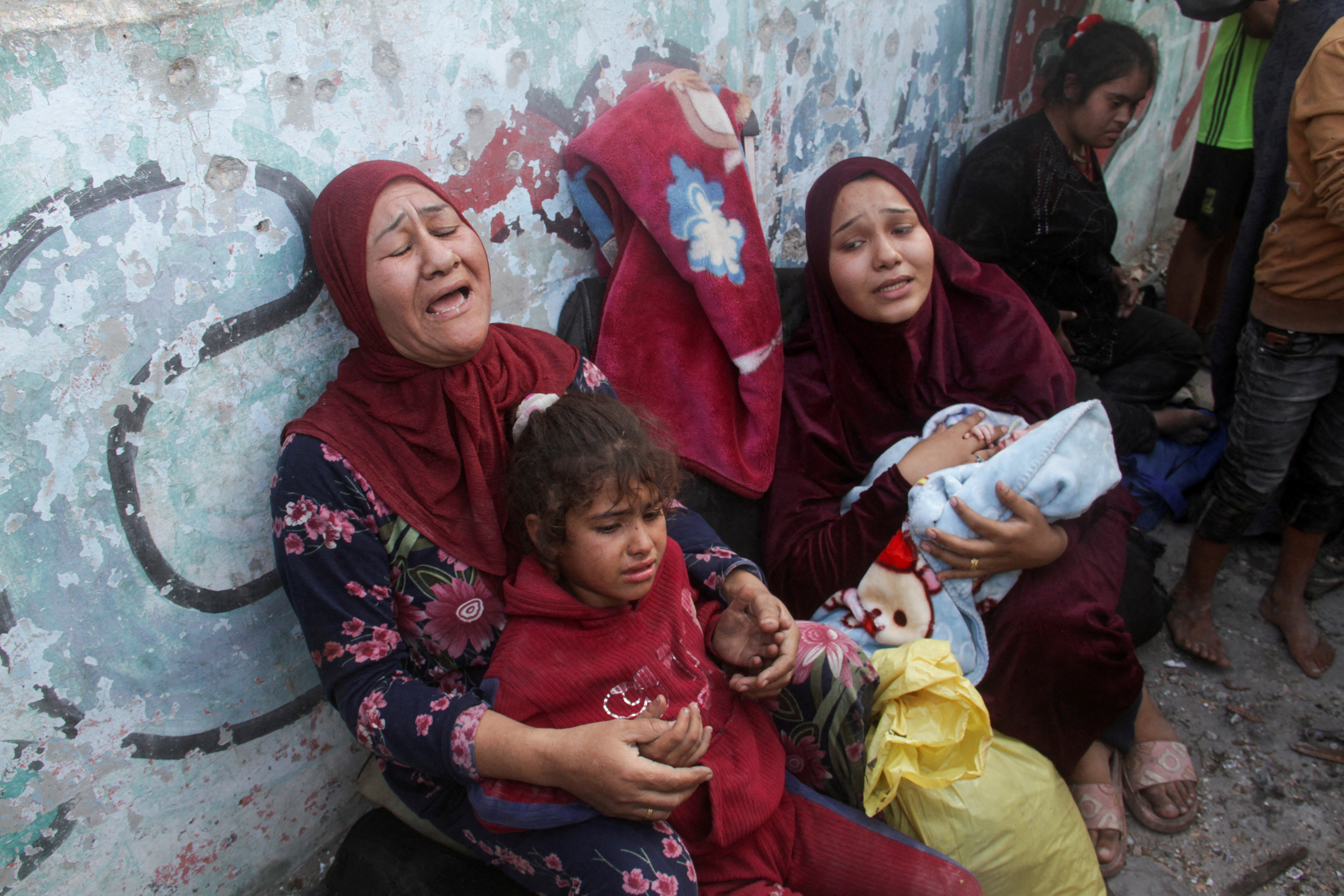 Aftermath of an Israeli strike on a school sheltering displaced people, in Gaza City