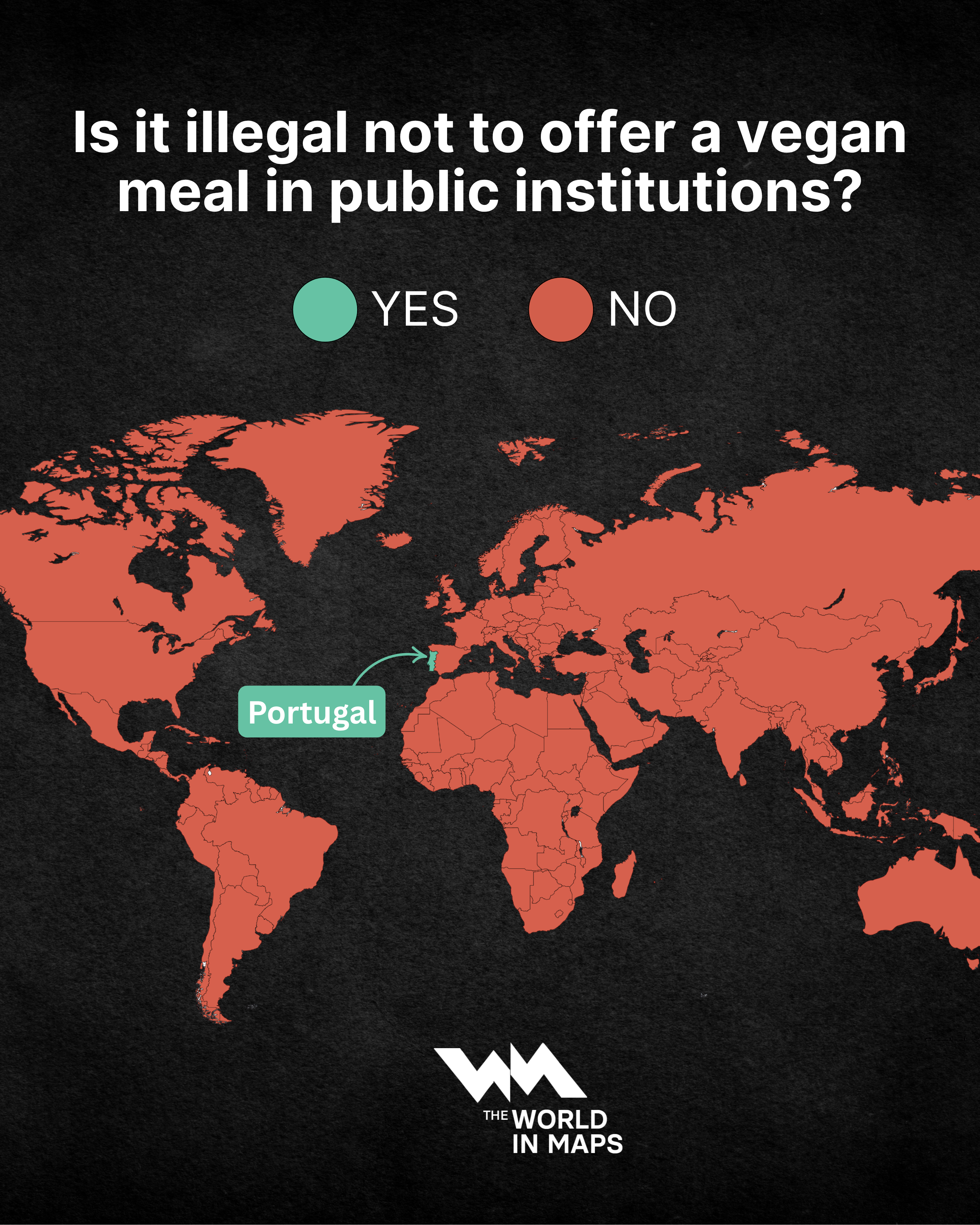 Portugal stands alone in mandating vegan meals in all public institutions