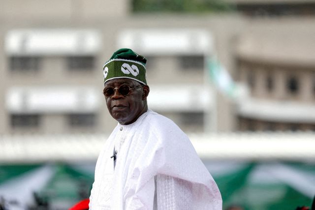 FILE PHOTO: FILE PHOTO: Nigeria's President Bola Tinubu looks on after his swearing-in ceremony in Abuja
