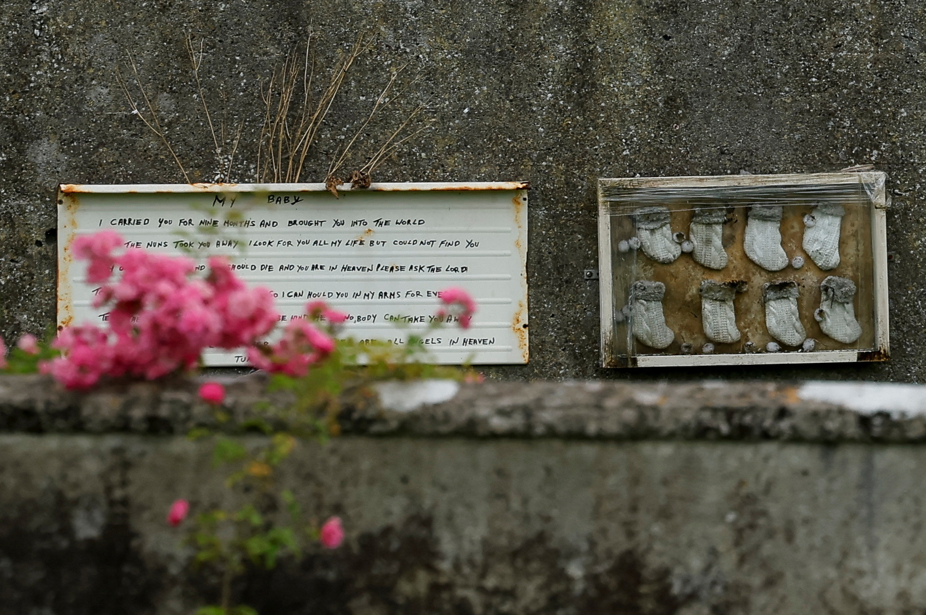 Excavation at the site of Bon Secours Mother and Baby Home, where bodies of 796 babies were uncovered, in Tuam