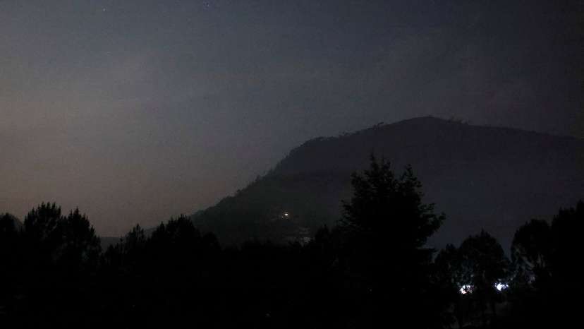 City view during the blackout, after India's strikes in Muzaffarabad