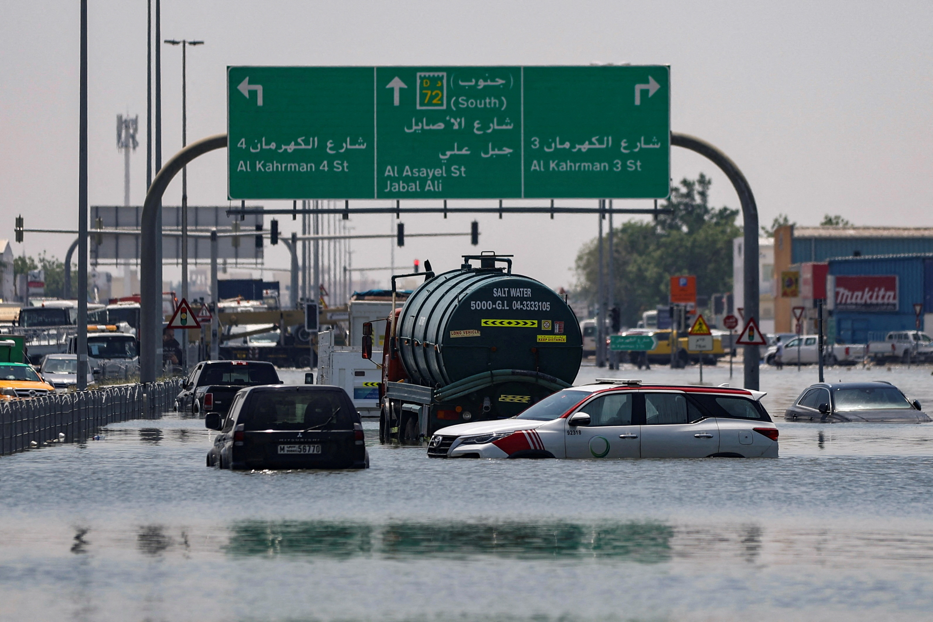 FILE PHOTO: Aftermath of flash floods in Dubai