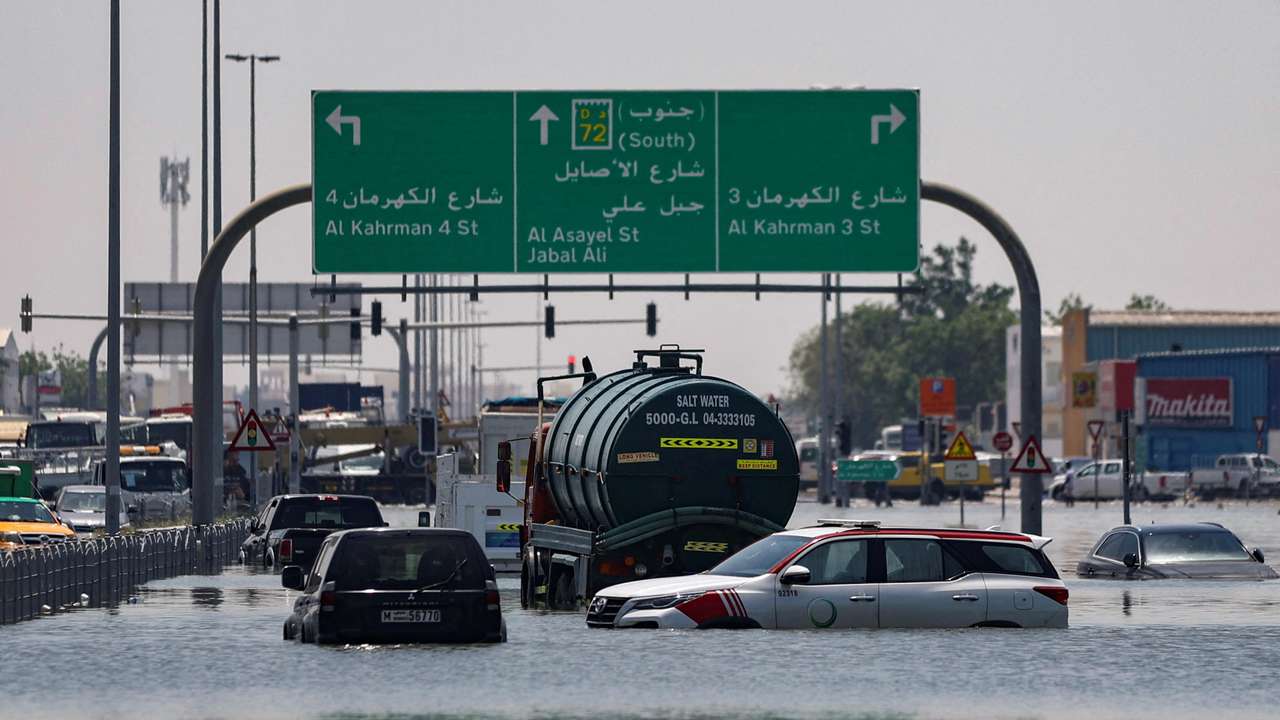 FILE PHOTO: Aftermath of flash floods in Dubai