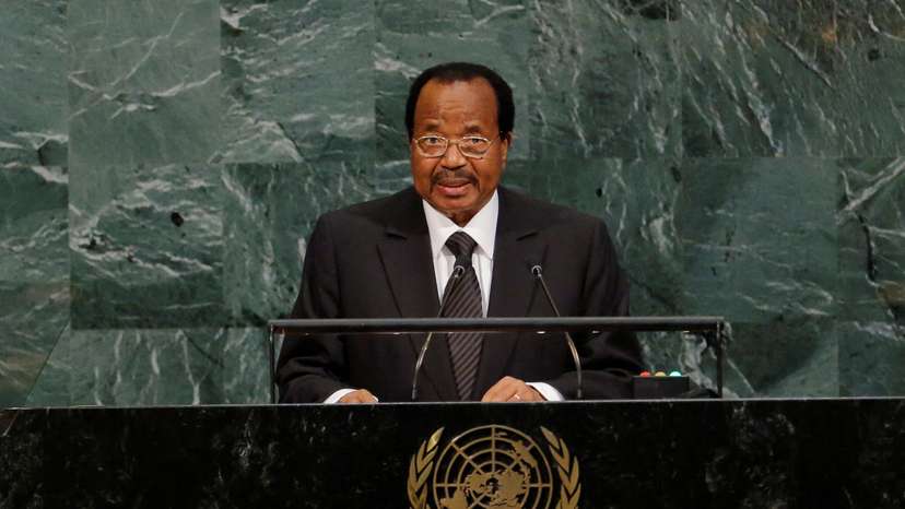 FILE PHOTO: President of Cameroon, Paul Biya, addresses the 72nd United Nations General Assembly at U.N. headquarters in New York